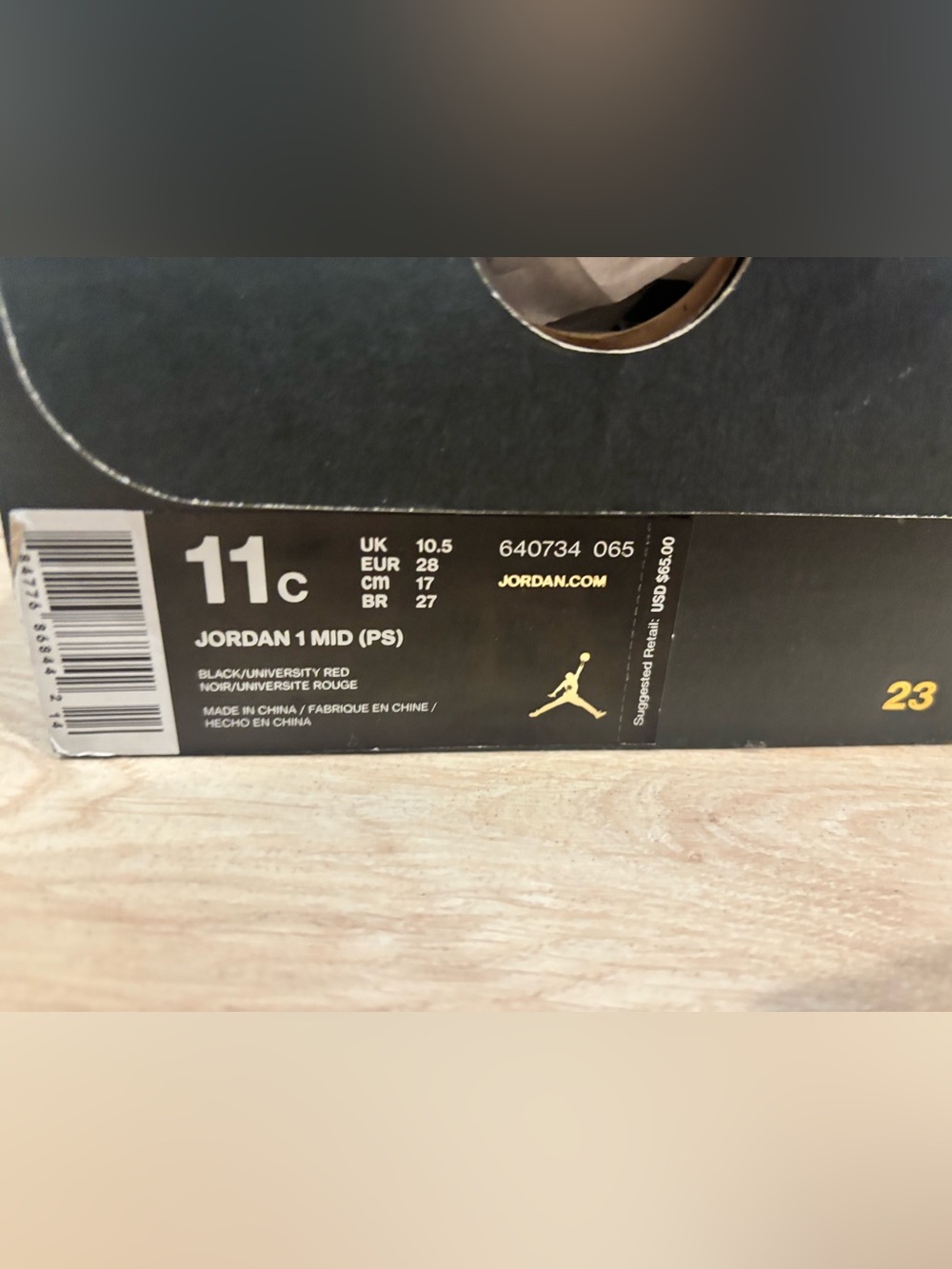 New in Box Toddler Jordan 1 Mid Multi Color Swoosh - Picture 8 of 10